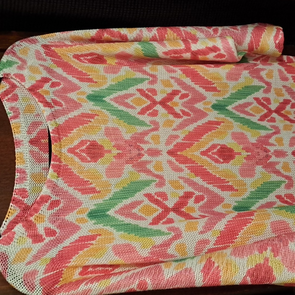 Woman's Multicolor Patterned Swimsuit Coverup - image 2